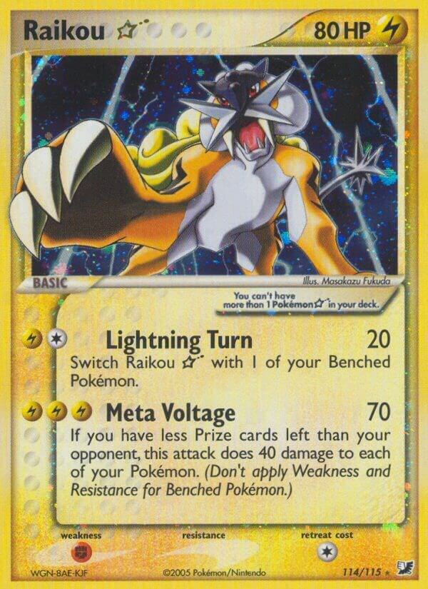 Raikou Star 114/115 card from Unseen Forces