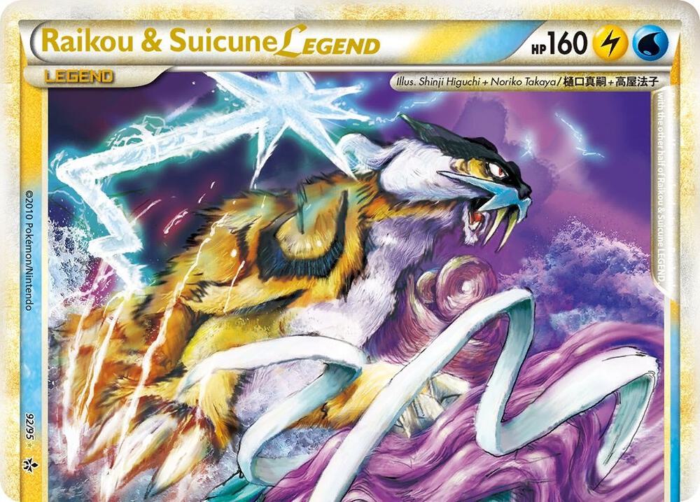 Raikou & Suicune Legend (Top) 92/95 card from Unleashed