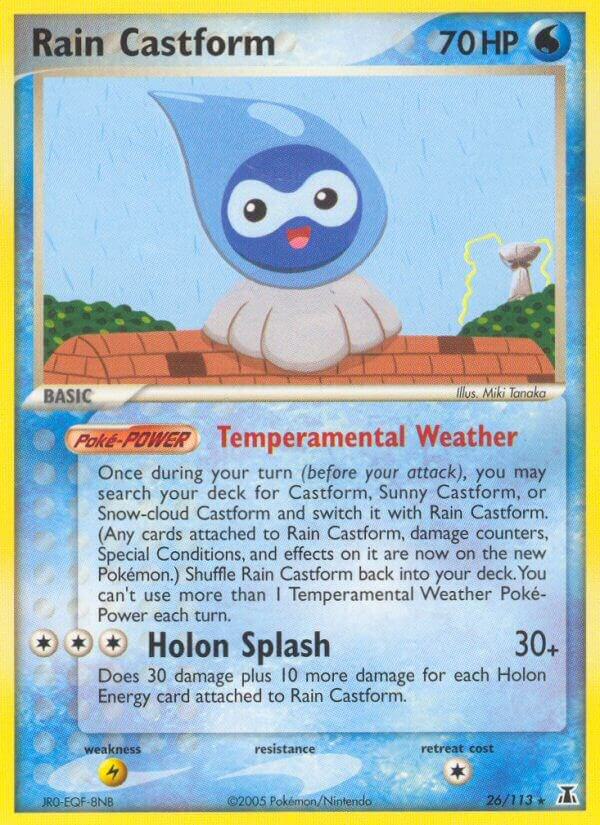 Rain Castform 26/113 card from Delta Species