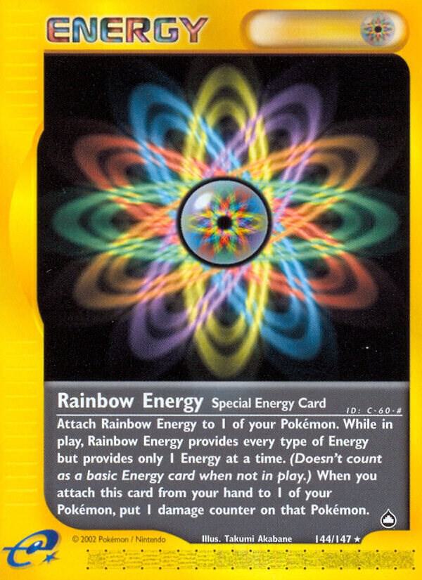 Rainbow Energy 144/147 card from Aquapolis