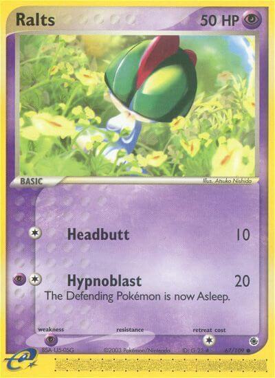 Ralts 67/109 card from Ruby and Sapphire