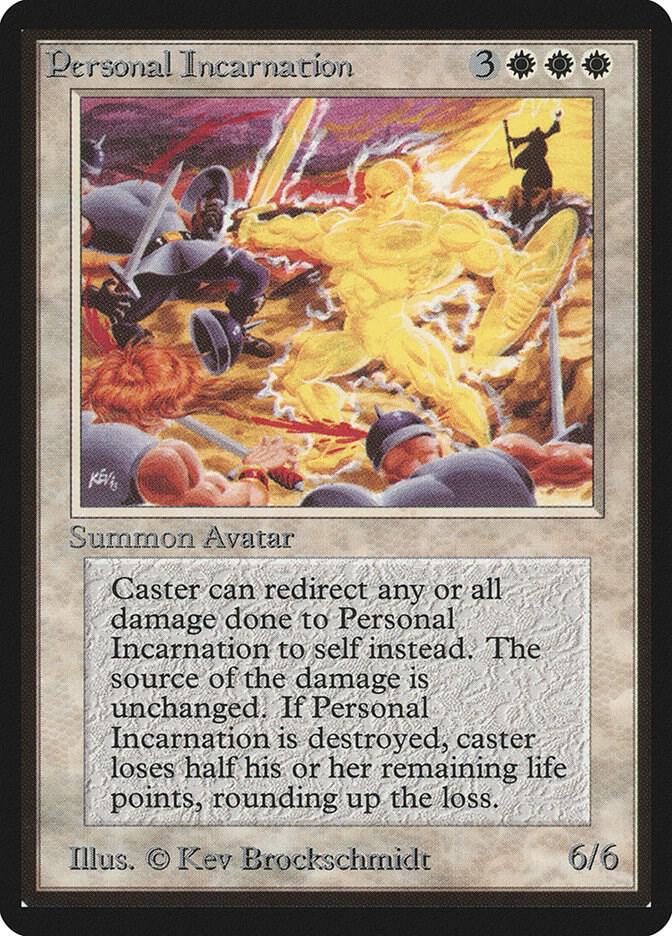 Personal Incarnation card from Beta Edition