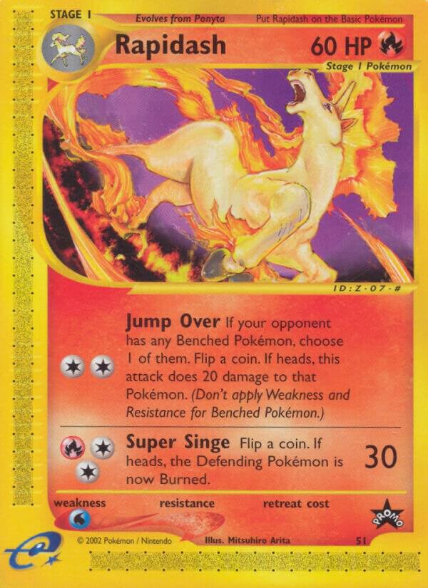 Rapidash (51) 51/53 card from WoTC Promo