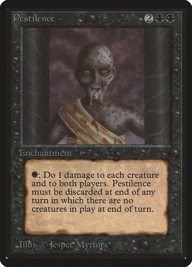 Pestilence card from Beta Edition