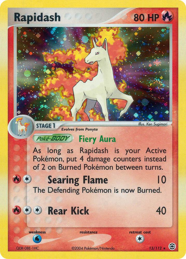 Rapidash 13/112 card from FireRed & LeafGreen