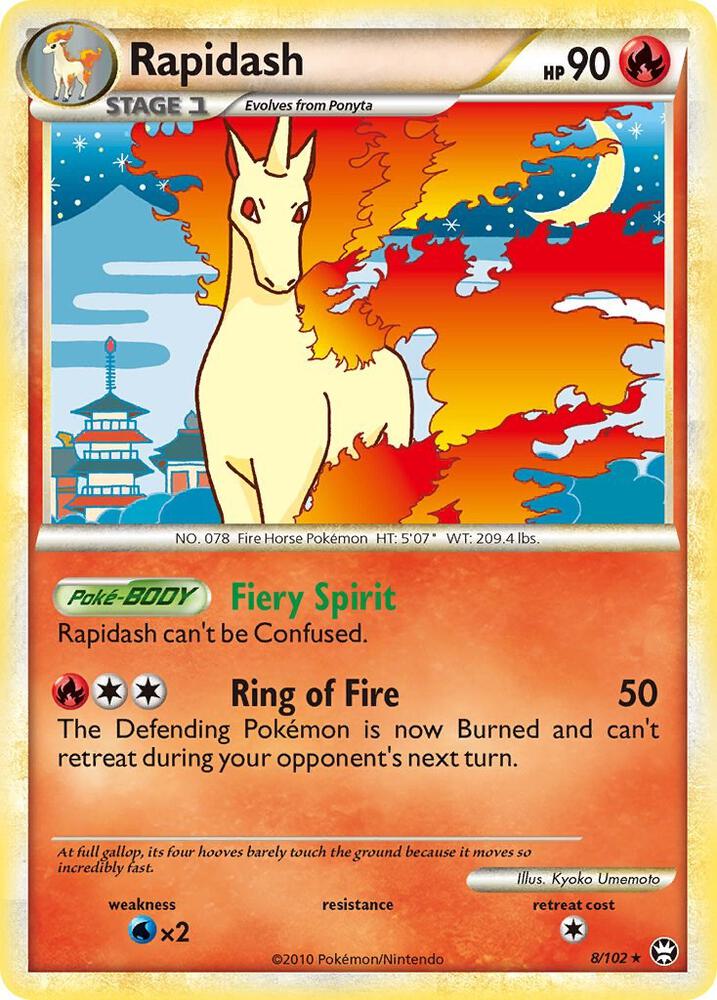 Rapidash 8/102 card from Triumphant