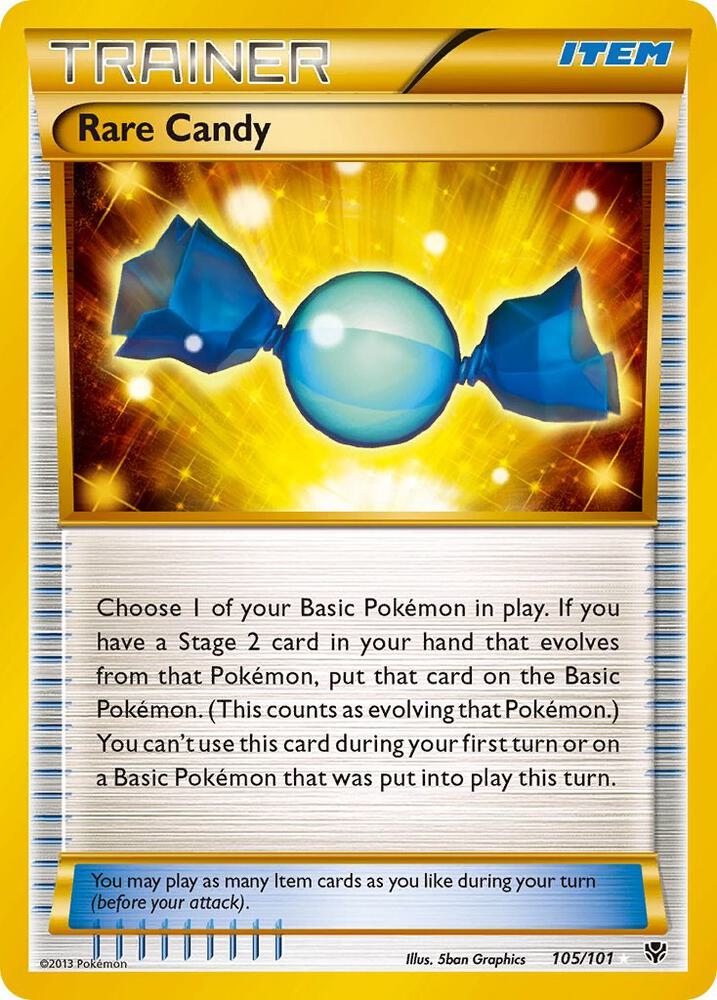 Rare Candy (105 Secret Rare) 105/101 card from Plasma Blast