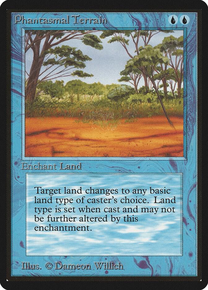 Phantasmal Terrain card from Beta Edition