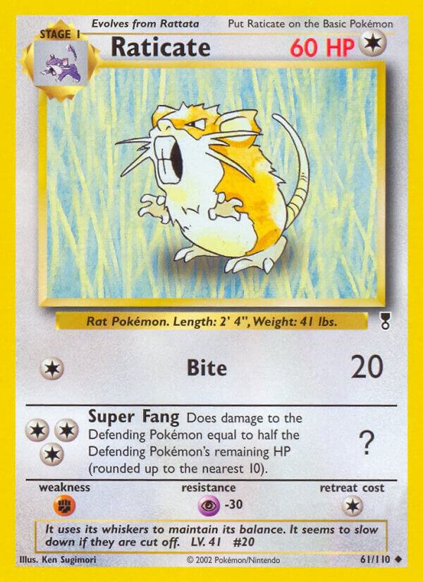 Raticate 061/110 card from Legendary Collection