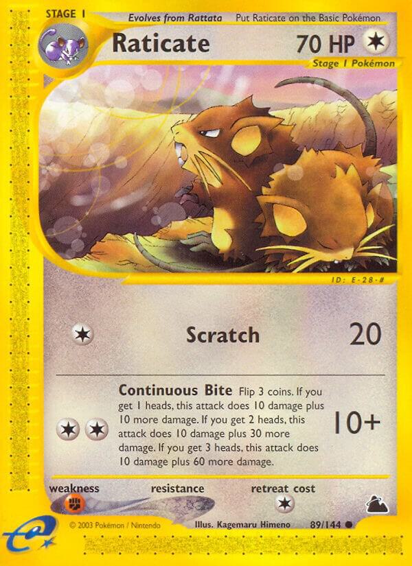 Raticate 089/144 card from Skyridge