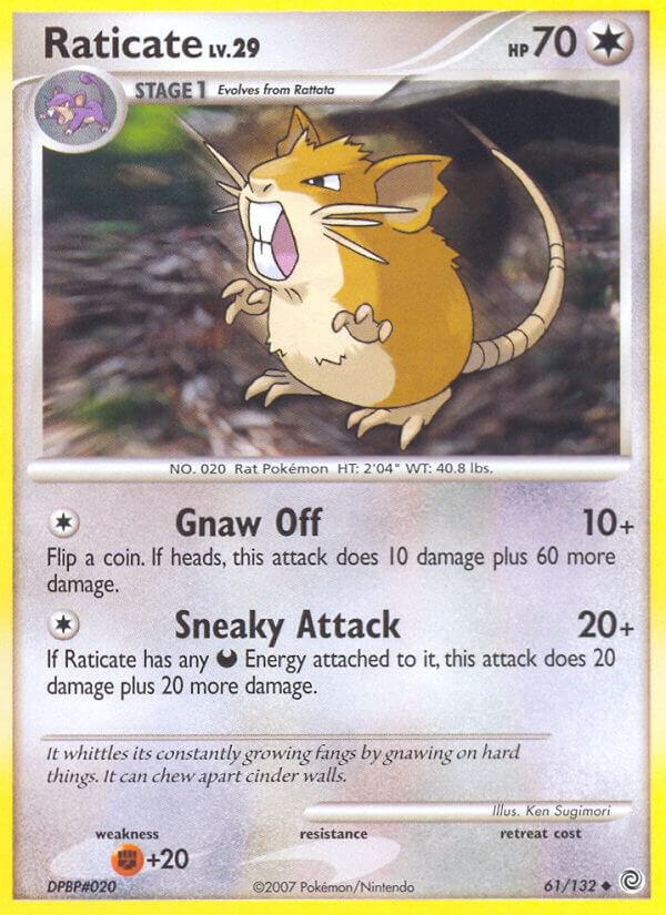 Raticate 61/132 card from Secret Wonders