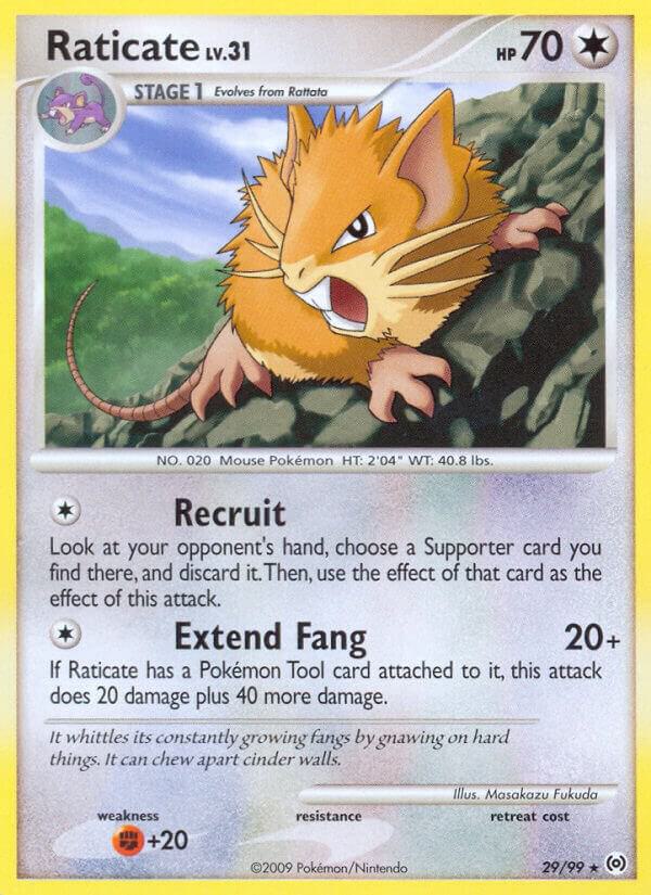 Raticate 29/99 card from Arceus