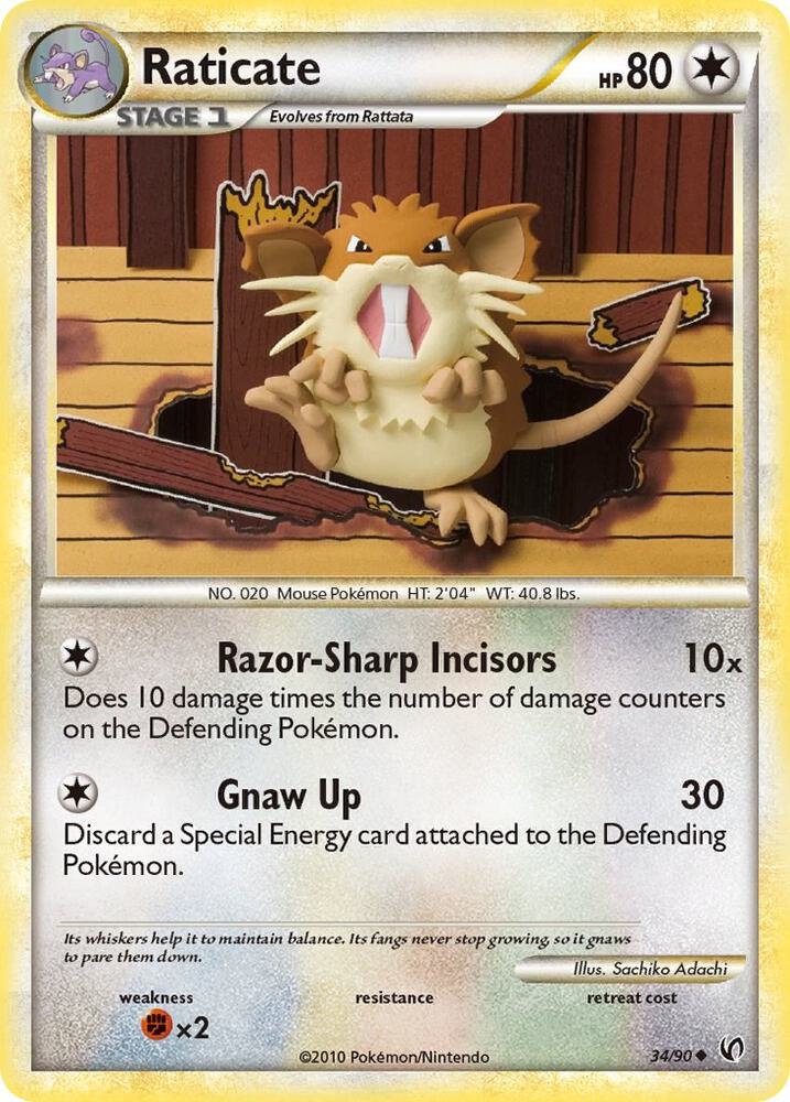 Raticate 34/90 card from Undaunted