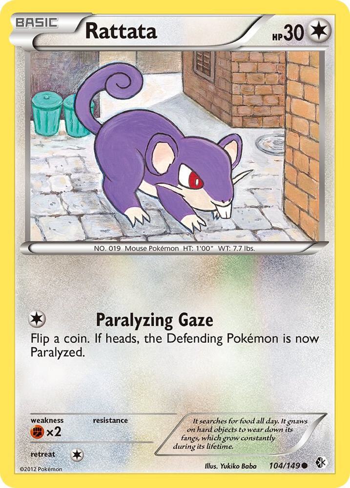 Rattata 104/149 card from Boundaries Crossed