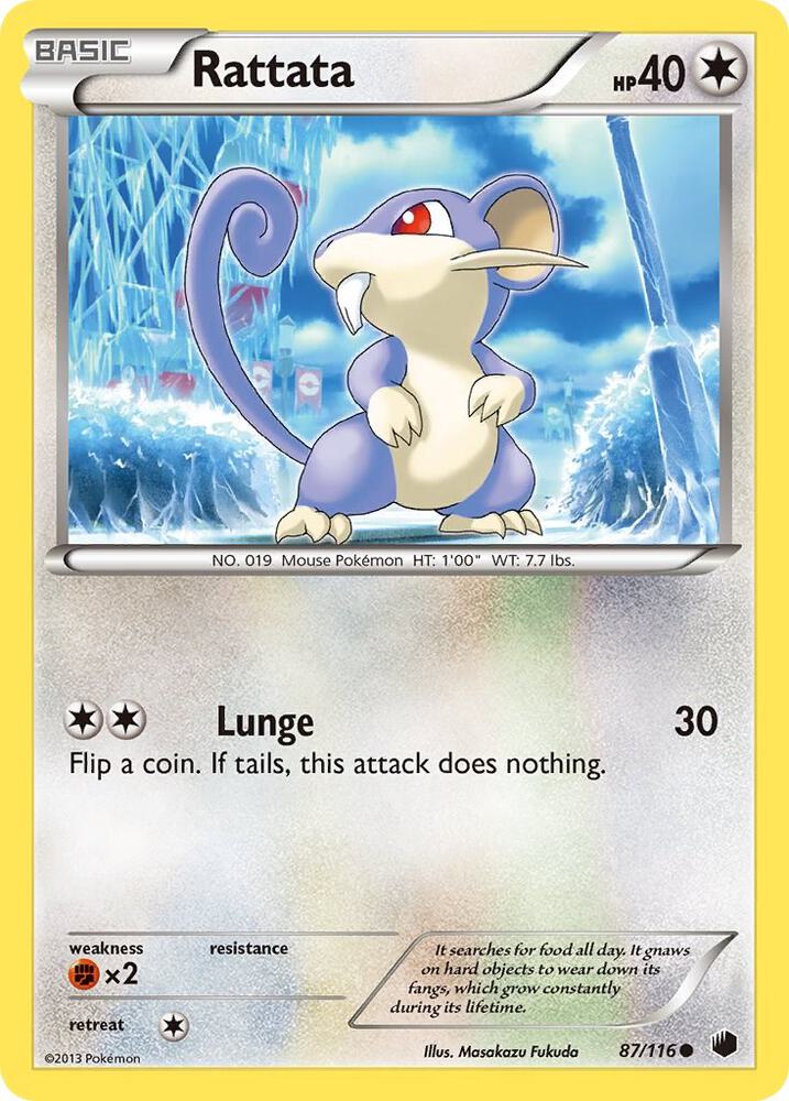 Rattata 87/116 card from Plasma Freeze