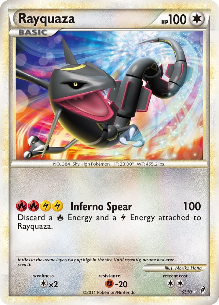 Rayquaza (Shiny) SL10 card from Call of Legends