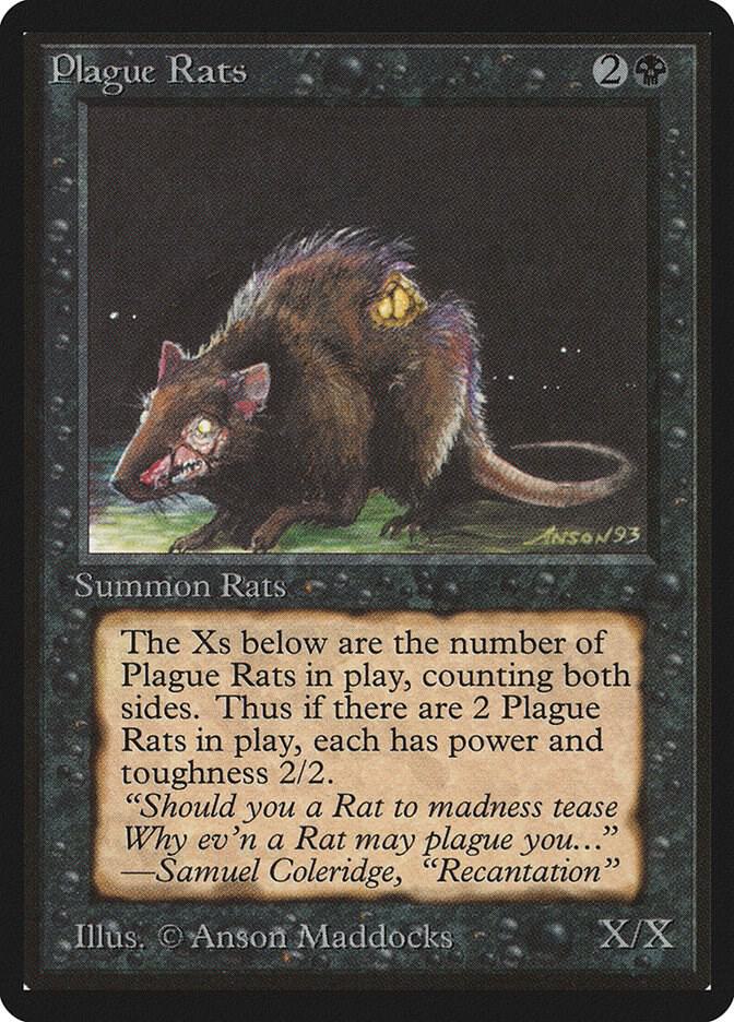 Plague Rats card from Beta Edition