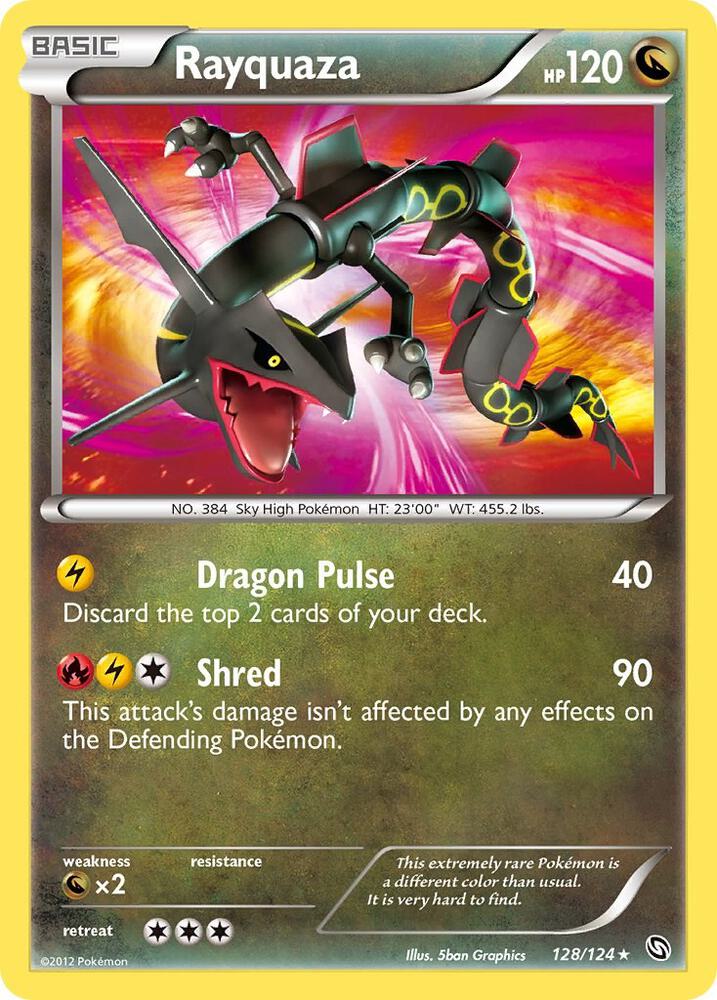 Rayquaza 128/124 card from Dragons Exalted
