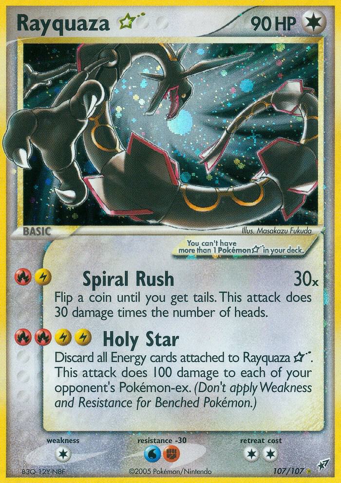 Rayquaza Star 107/107 card from Deoxys