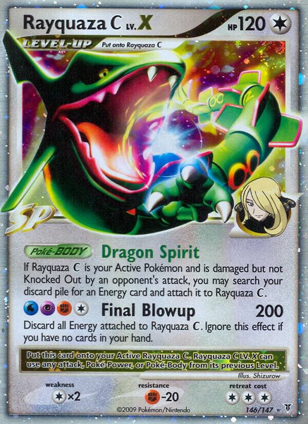 Rayquaza C Lv.X 146 card from Supreme Victors