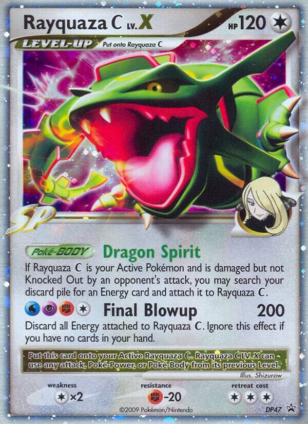Rayquaza C LV.X DP47 card from Diamond and Pearl Promos