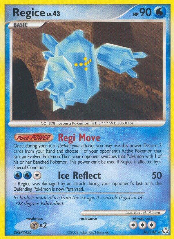 Regice 36/146 card from Legends Awakened