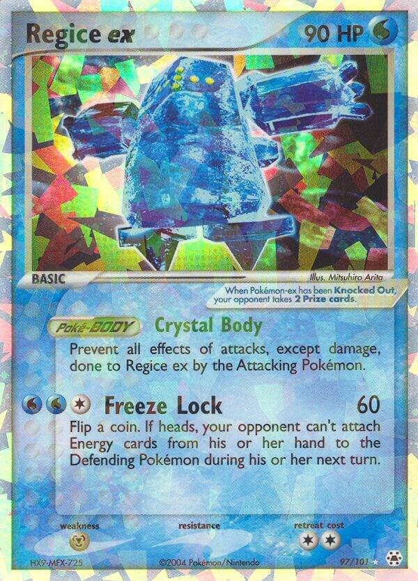 Regice ex 97/101 card from Hidden Legends