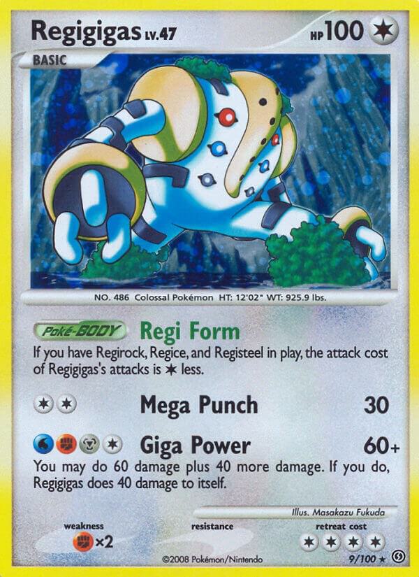 Regigigas 9/100 card from Stormfront
