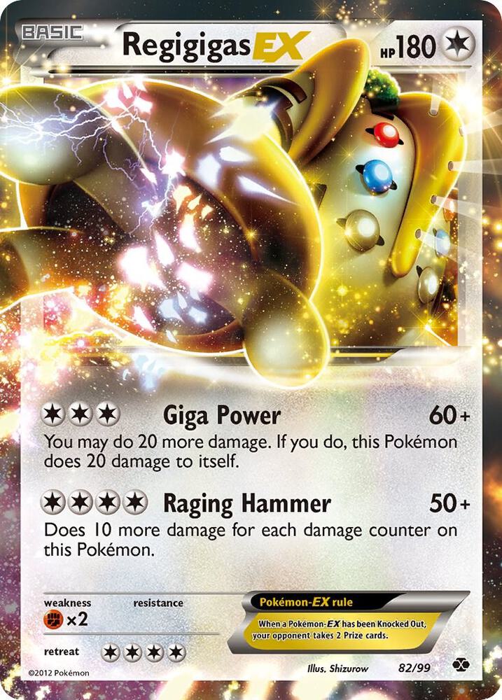 Regigigas EX 82/99 card from Next Destinies