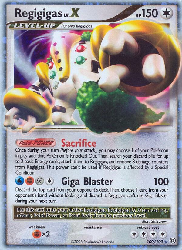 Regigigas LV.X 100/100 card from Stormfront