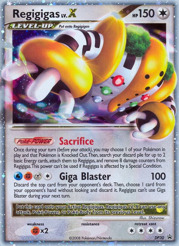 Regigigas LV.X DP30 card from Diamond and Pearl Promos