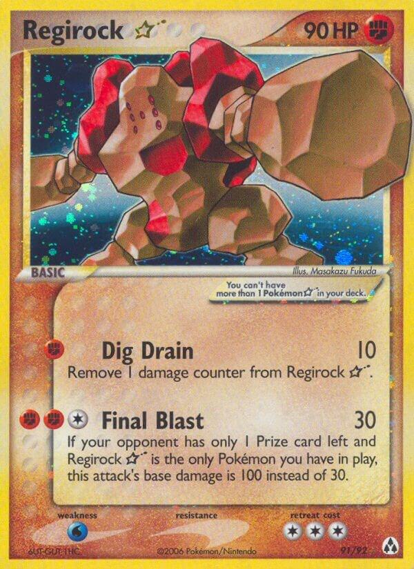 Regirock Star 91/92 card from Legend Maker