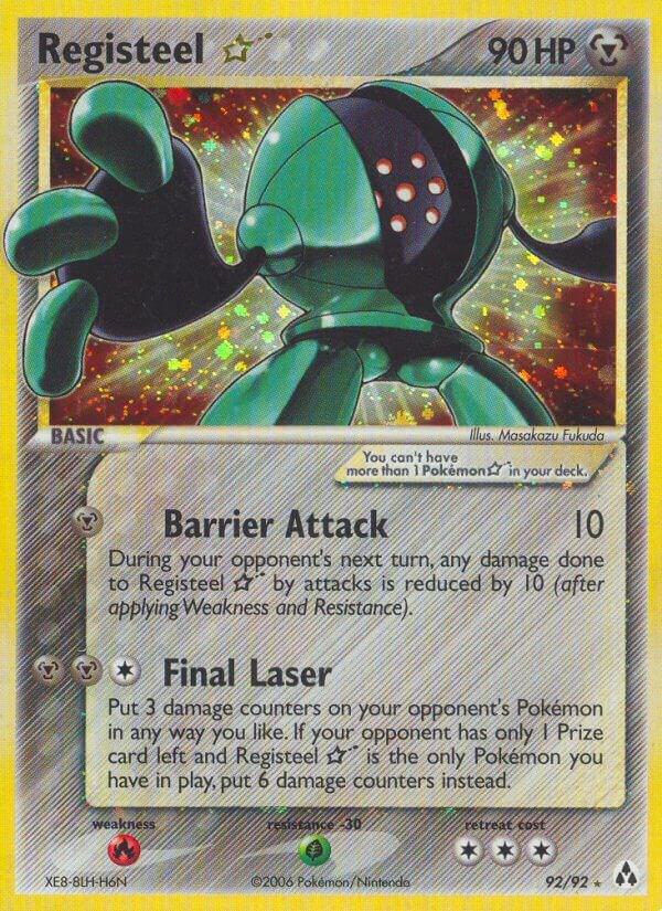 Registeel Star 92/92 card from Legend Maker