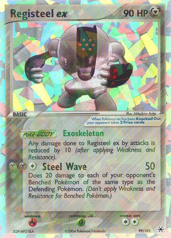 Registeel ex 99/101 card from Hidden Legends