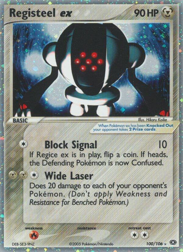 Registeel ex 100/106 card from Emerald