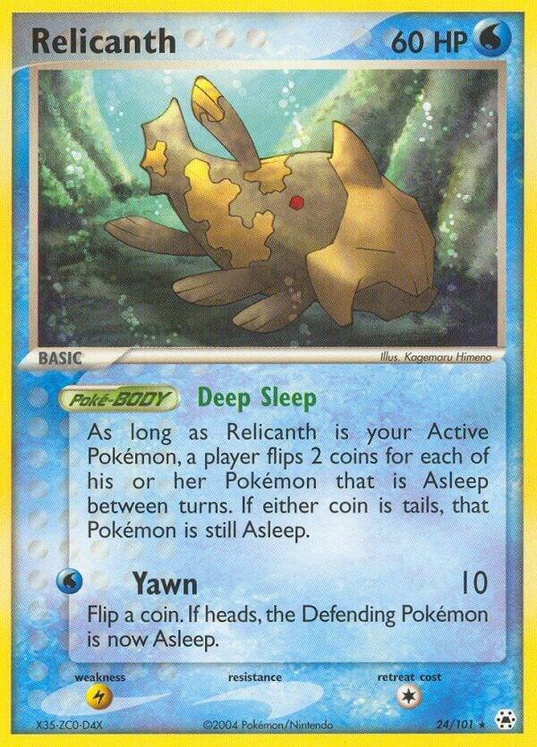Relicanth 24/101 card from Hidden Legends