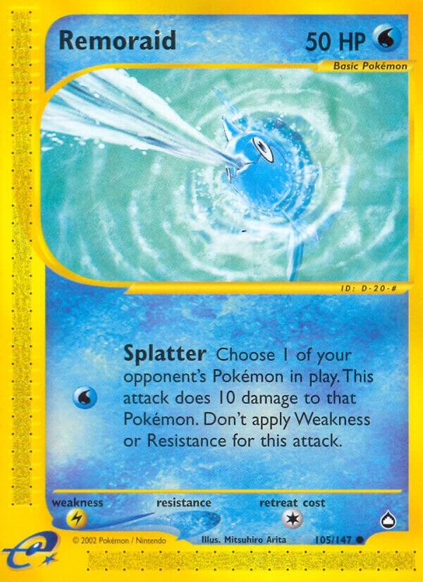 Remoraid 105/147 card from Aquapolis