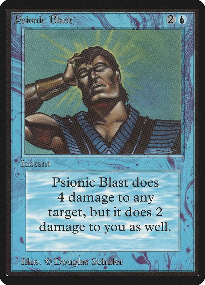 Psionic Blast card from Beta Edition