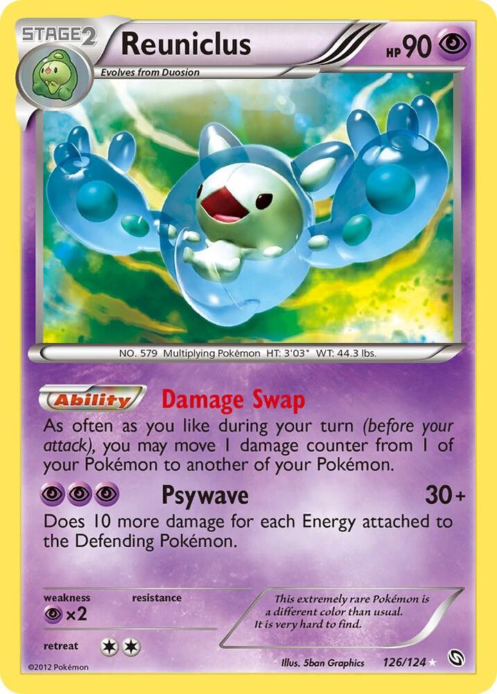 Reuniclus 126/124 card from Dragons Exalted