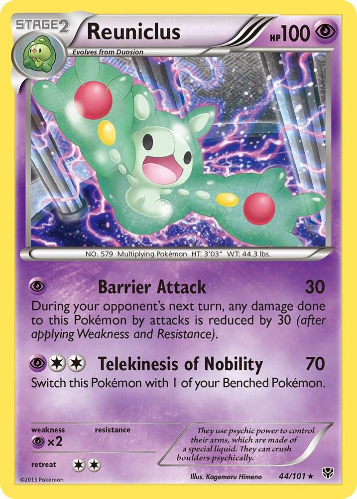 Reuniclus 44/101 card from Plasma Blast