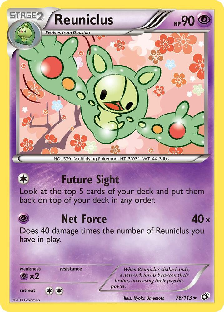 Reuniclus 76/113 card from Legendary Treasures