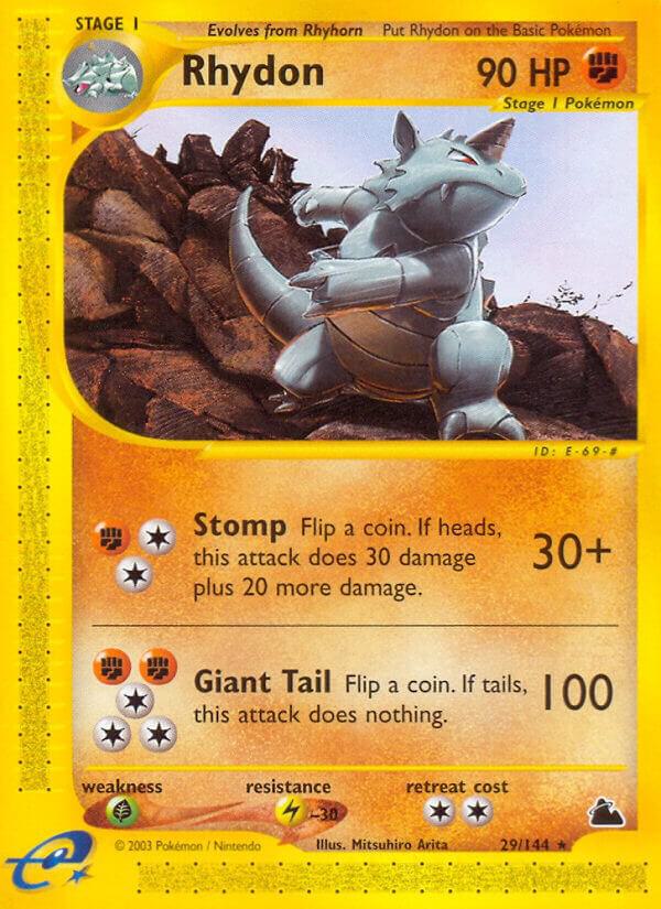 Rhydon (29) 029/144 card from Skyridge