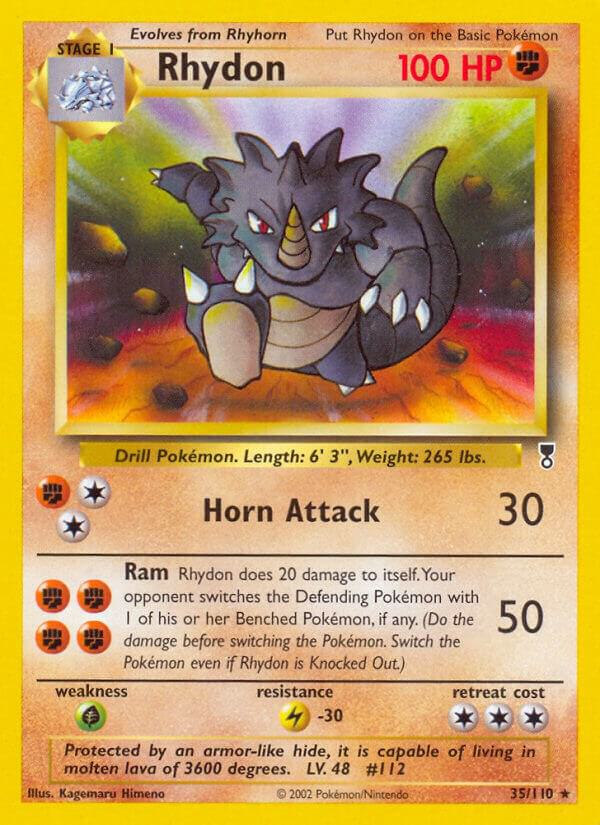 Rhydon 035/110 card from Legendary Collection