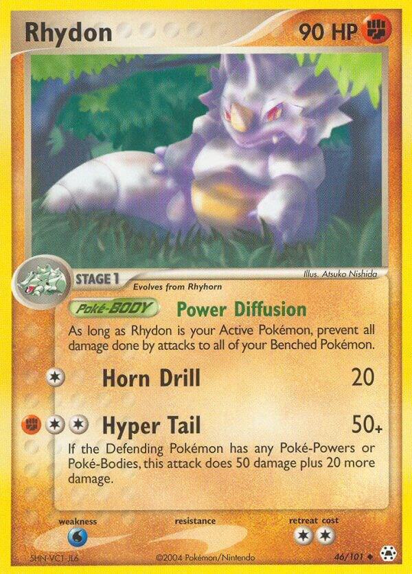 Rhydon 46/101 card from Hidden Legends