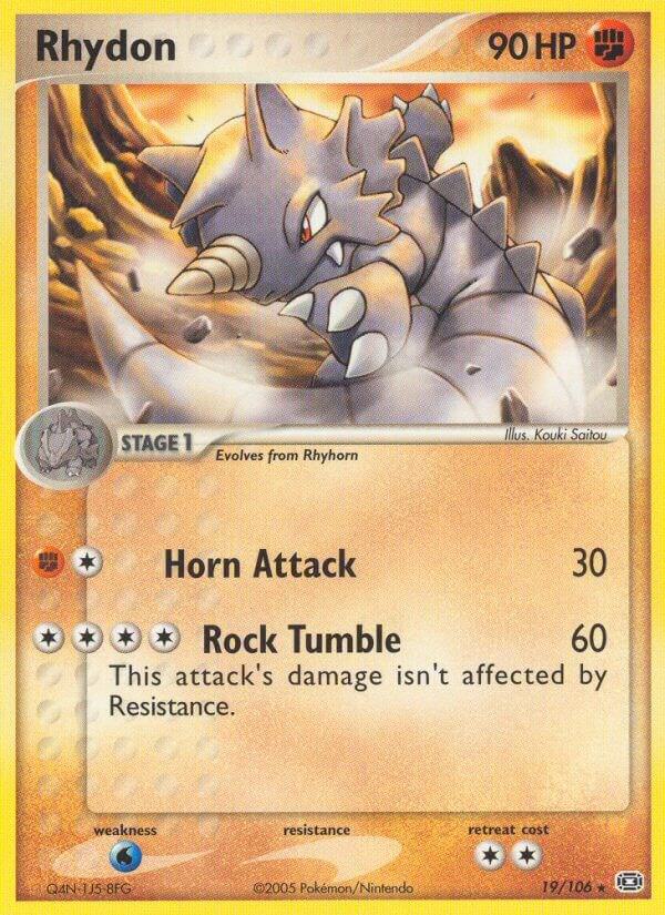Rhydon 19/106 card from Emerald