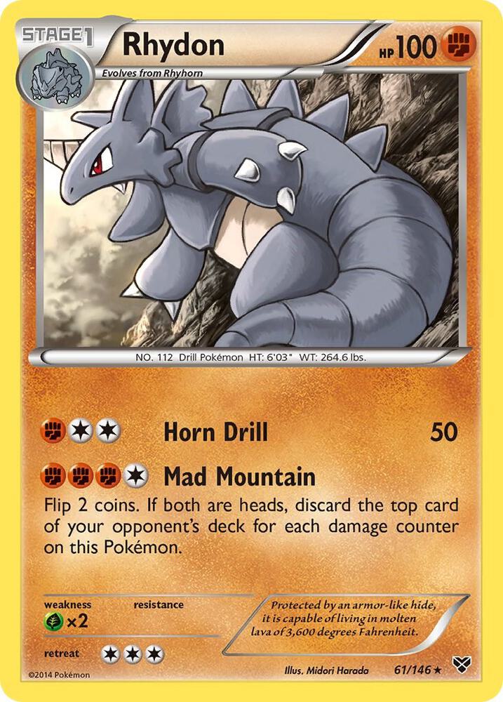 Rhydon 61/146 card from XY Base Set