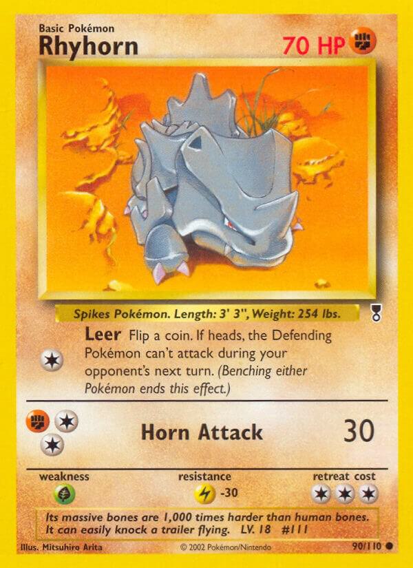 Rhyhorn 090/110 card from Legendary Collection