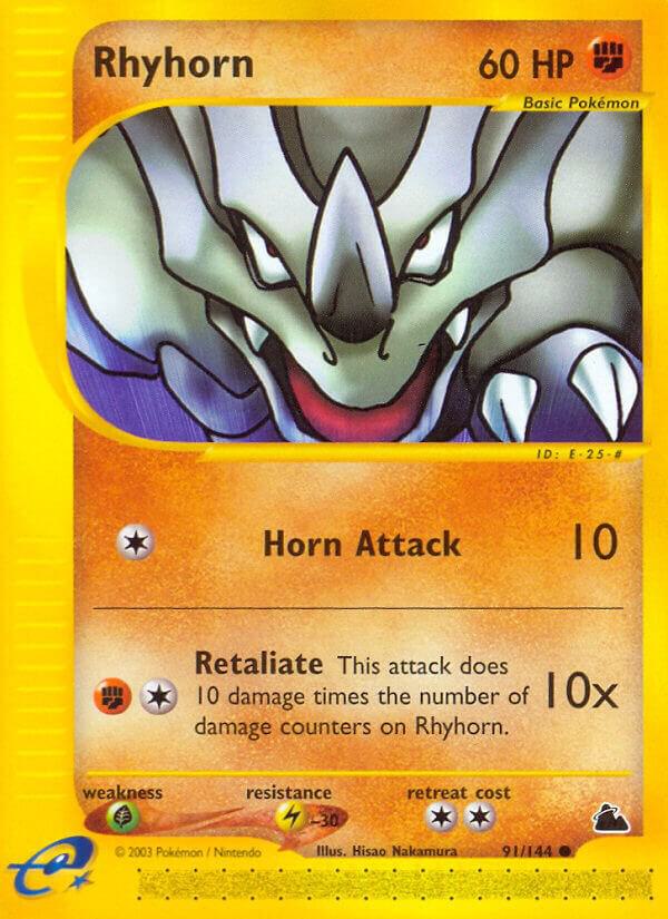 Rhyhorn 091/144 card from Skyridge