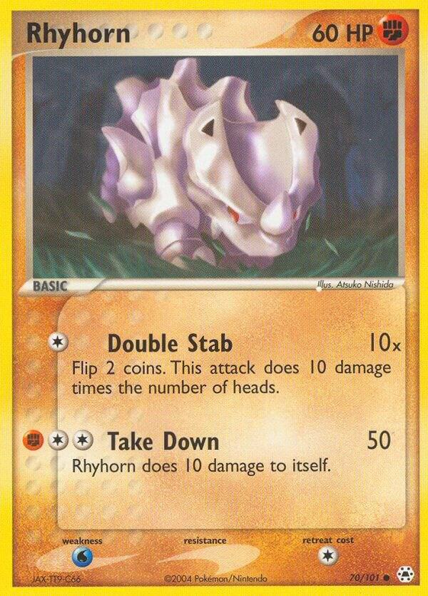 Rhyhorn 70/101 card from Hidden Legends