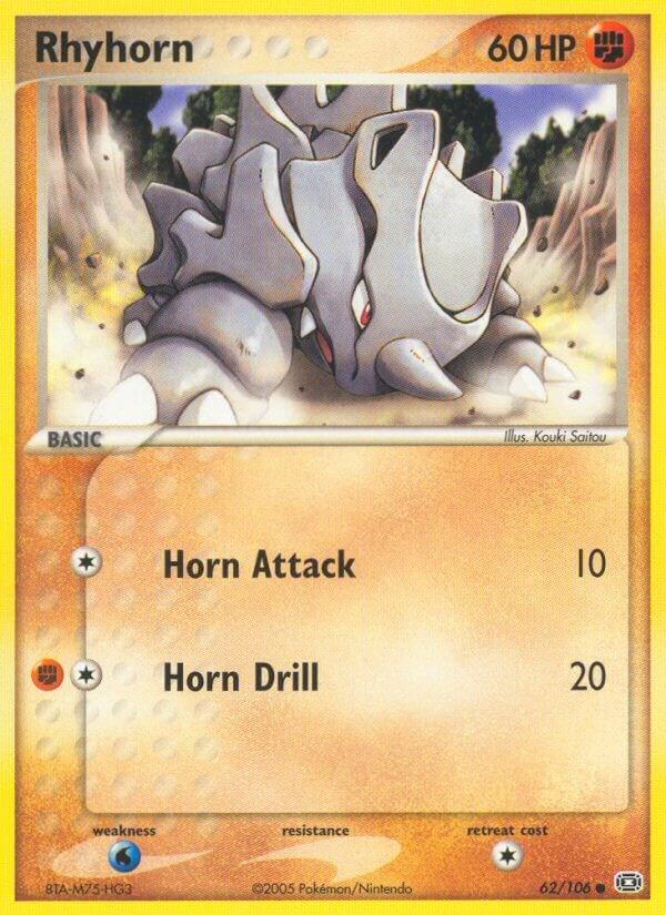 Rhyhorn 62/106 card from Emerald